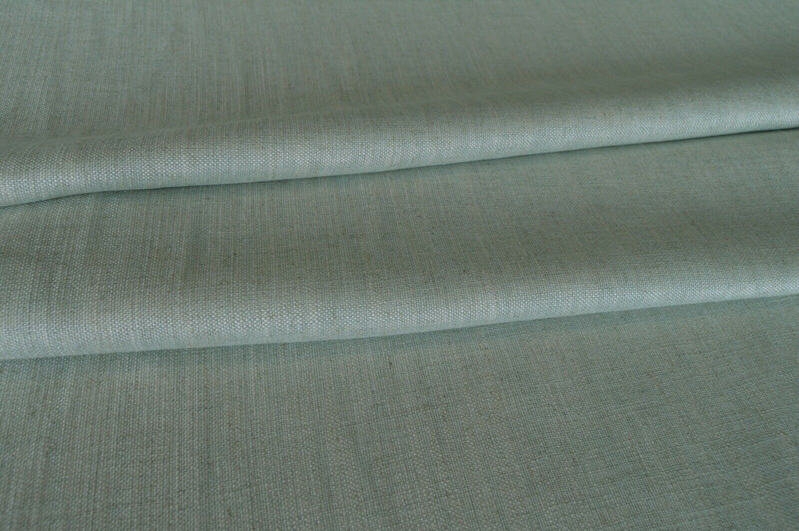 duck egg linen blend fabric Art of the loom Lytham robust - Dales Fabrics