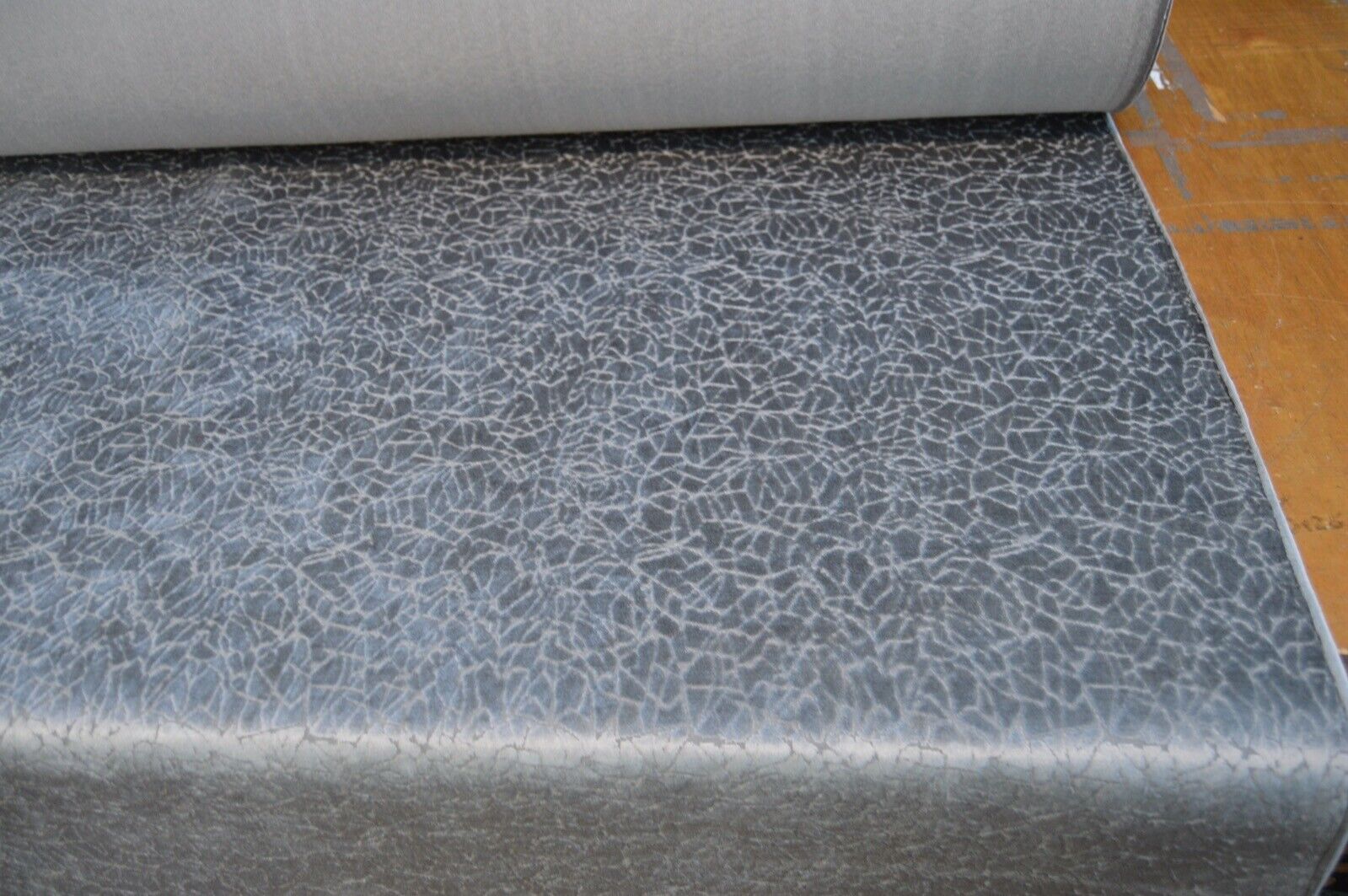 fabric upholstery silver grey velvet geometric crackled effect robust material - Image 5