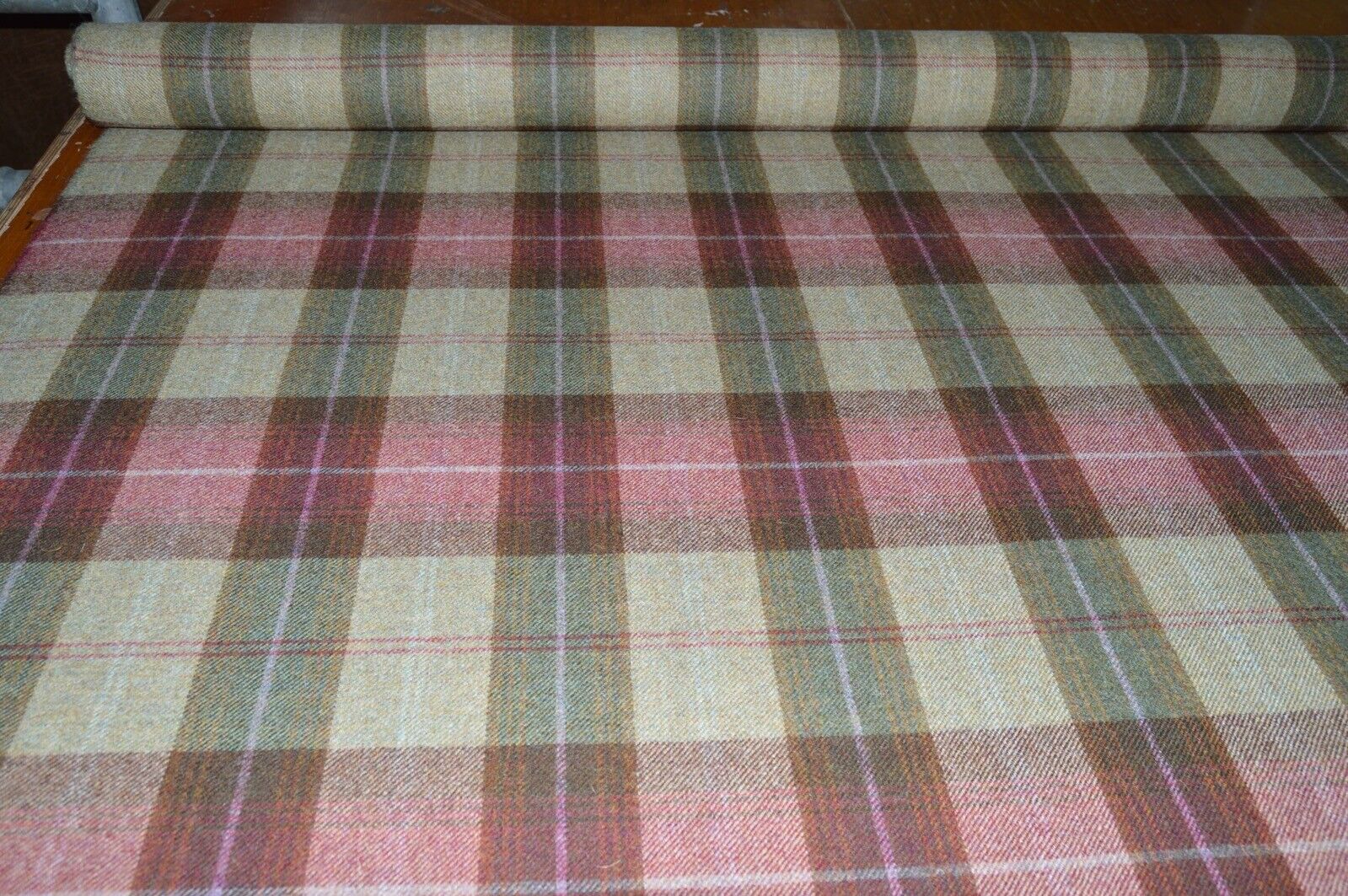 fabric wool upholstery Art of the loom Autumn Berry wool 3.2 metre length - Image 3