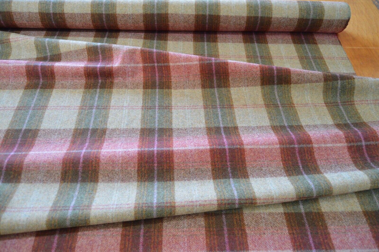 fabric wool upholstery Art of the loom Autumn Berry wool 3.2 metre length - Image 4