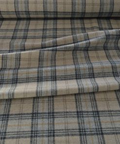 fabric wool upholstery Art of the loom Bamburgh check/ plaid 6.8 metre length