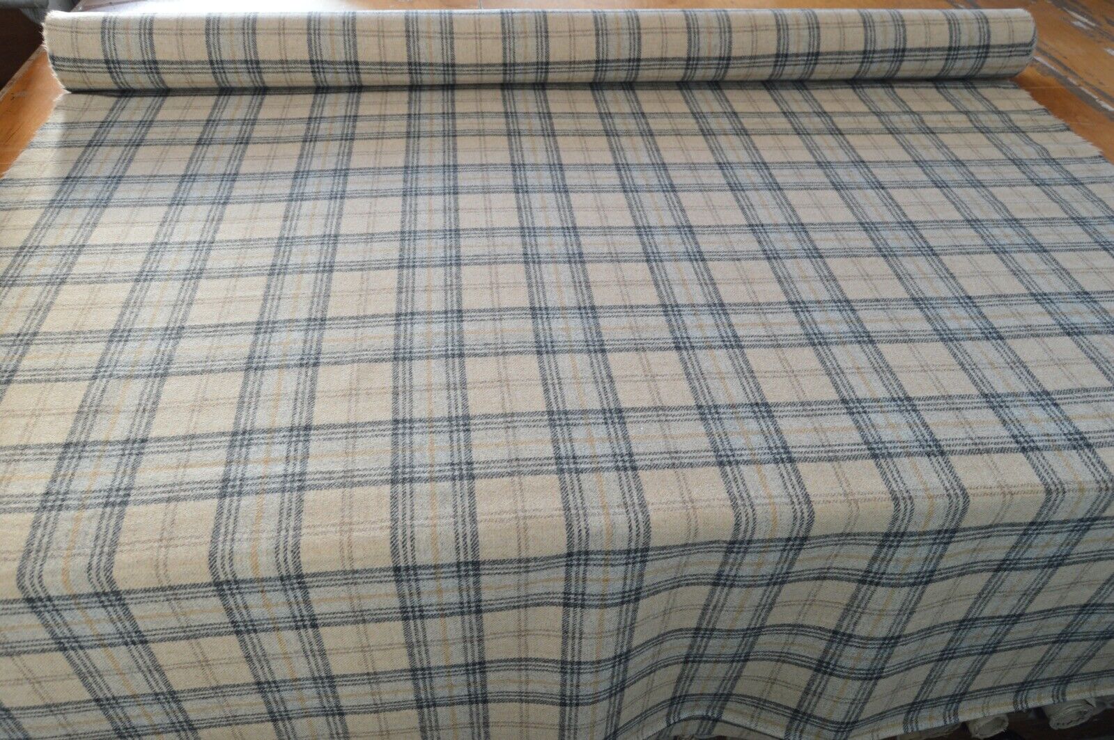 fabric wool upholstery Art of the loom Bamburgh check/ plaid 6.8 metre length - Image 6