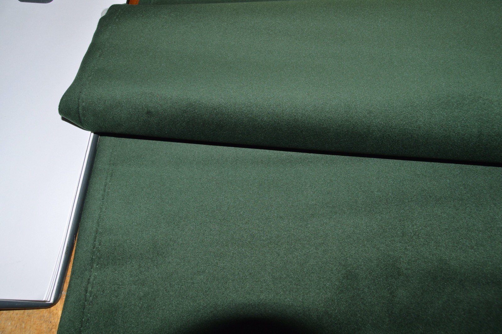 upholstery fabric Emerald green velvet 9.5 metre length - Image 3