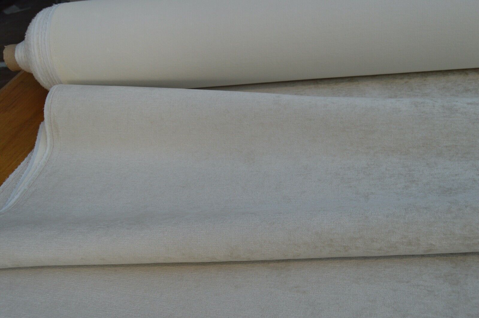 upholstery fabric cream crush velvety effect chenille durable robust