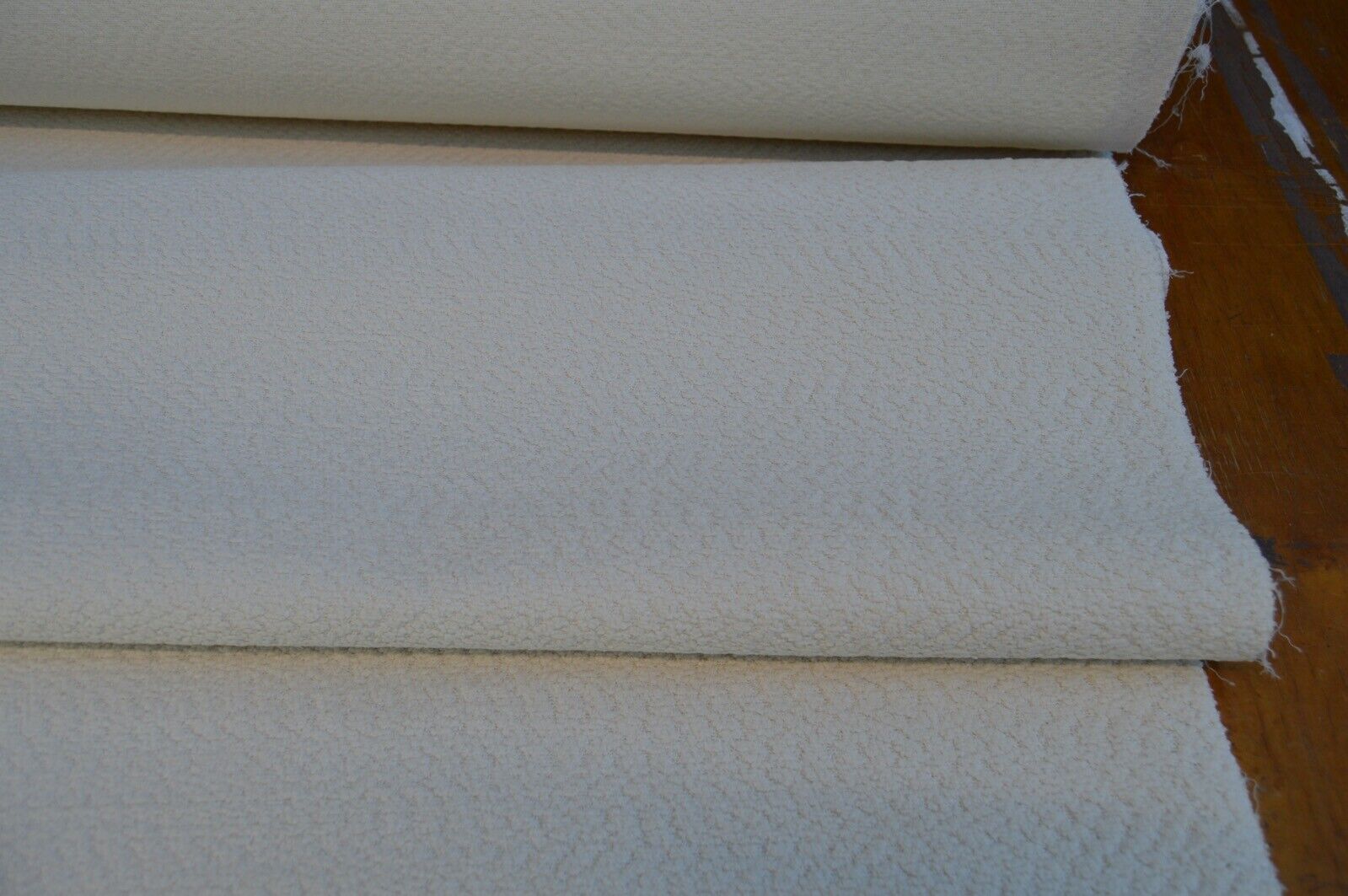 upholstery fabric cream textured woven teddy style look robust durable - Image 4