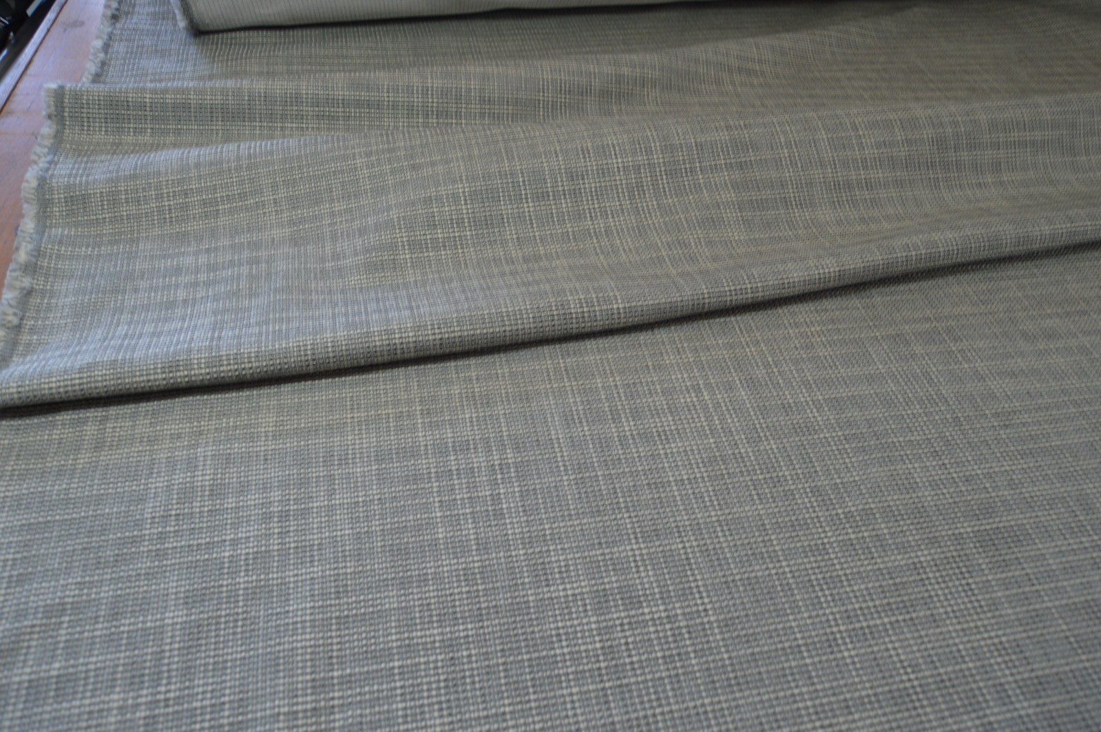 upholstery fabric silver cream Ranch textured weave robust - Image 5
