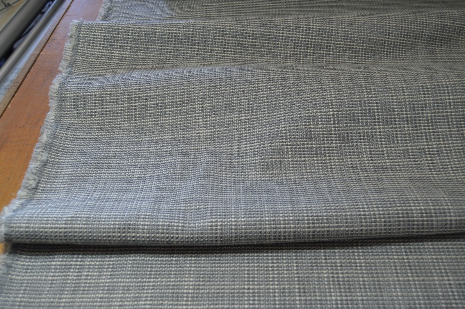 upholstery fabric silver cream Ranch textured weave robust - Image 6