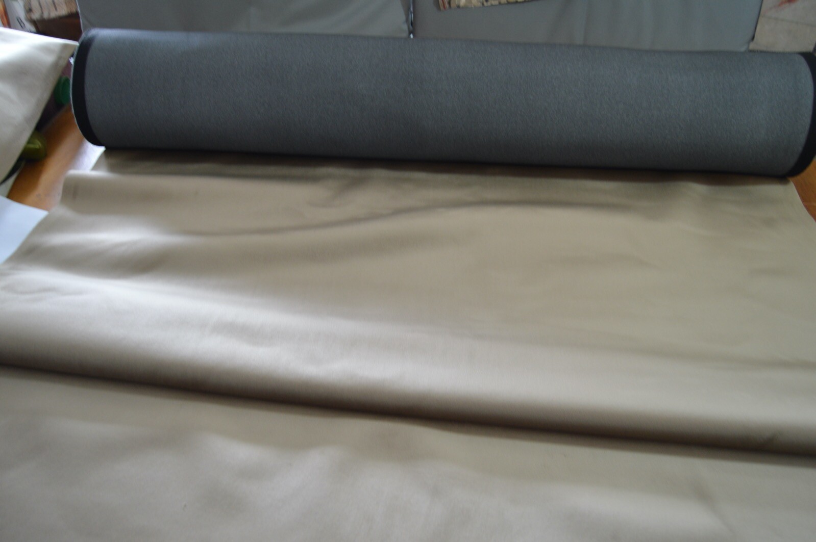 velvet upholstery fabric min k taupe soft velvet robust durable - Image 6