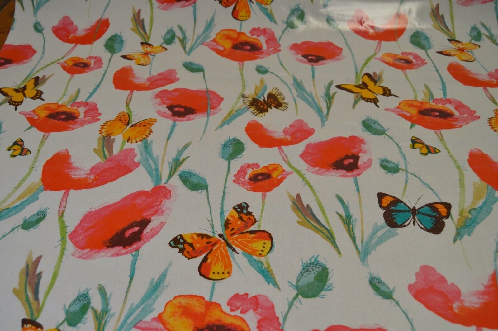 TABLECLOTH PVC WIPECLEAN FABRIC KITCHEN DINING BAR BUTTERFLY