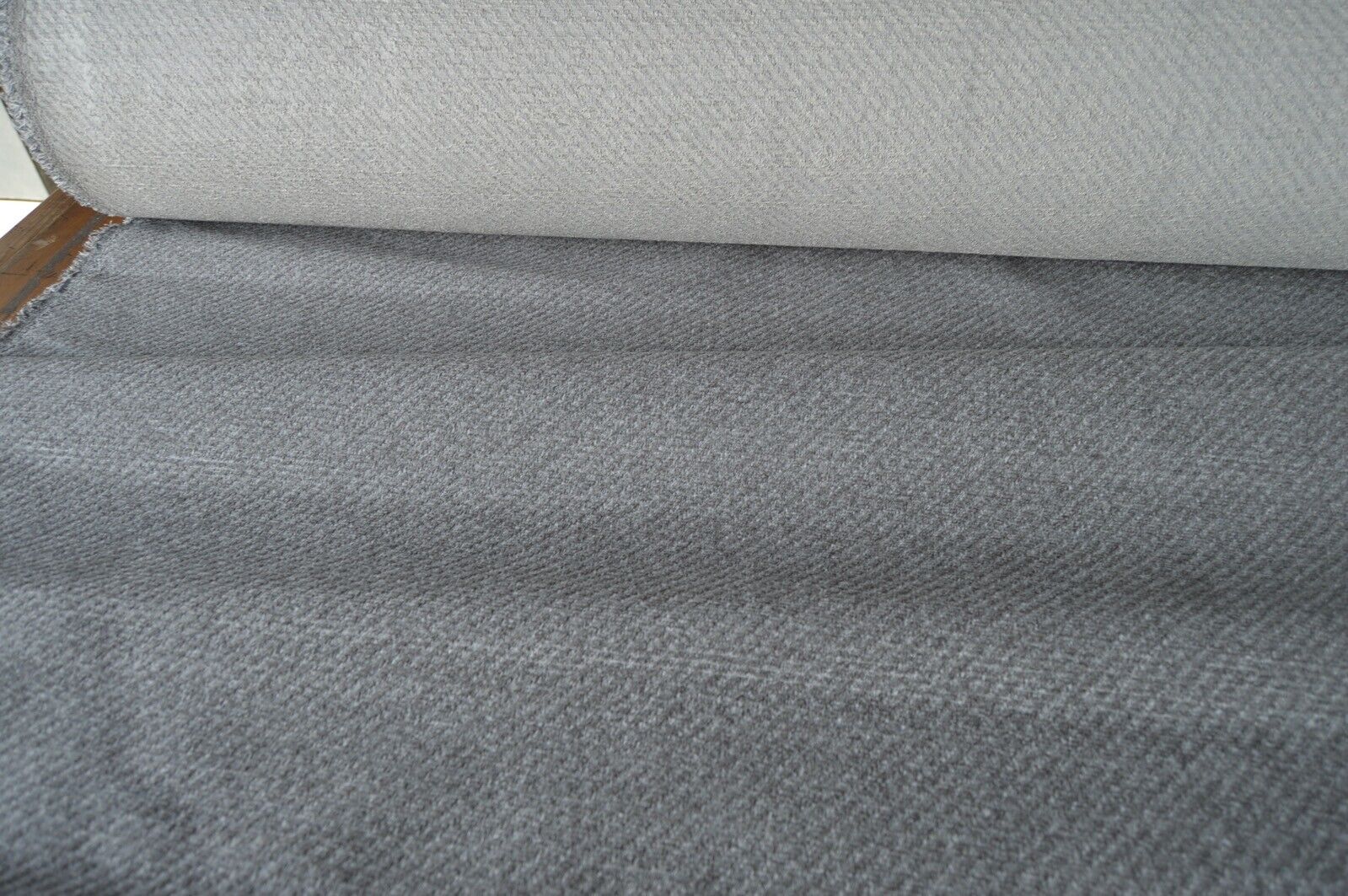 upholstery fabric mid to ash grey chenille effect robust slight pattern - Image 7
