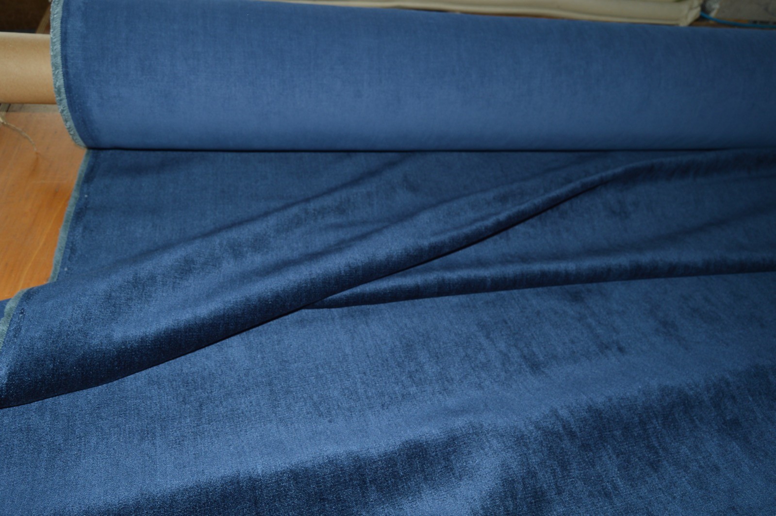 upholstery fabric navy blue thick textured soft chenille robust durable - Image 3