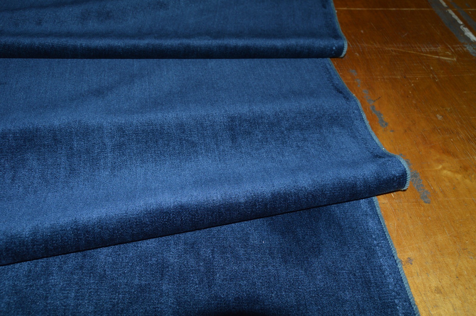 upholstery fabric navy blue thick textured soft chenille robust durable - Image 4