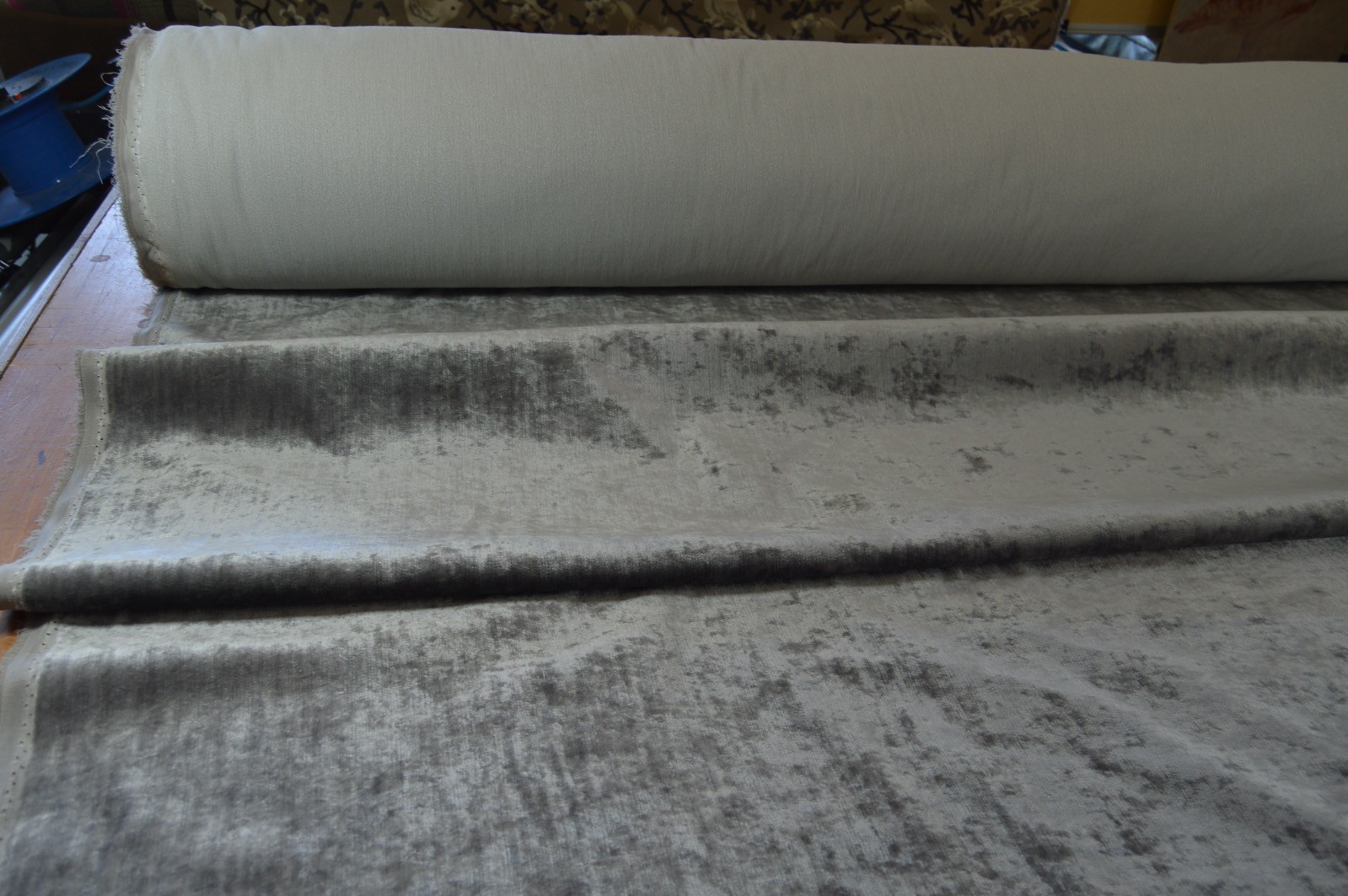 upholstery fabric velvet J Brown Modena 14391 taupe