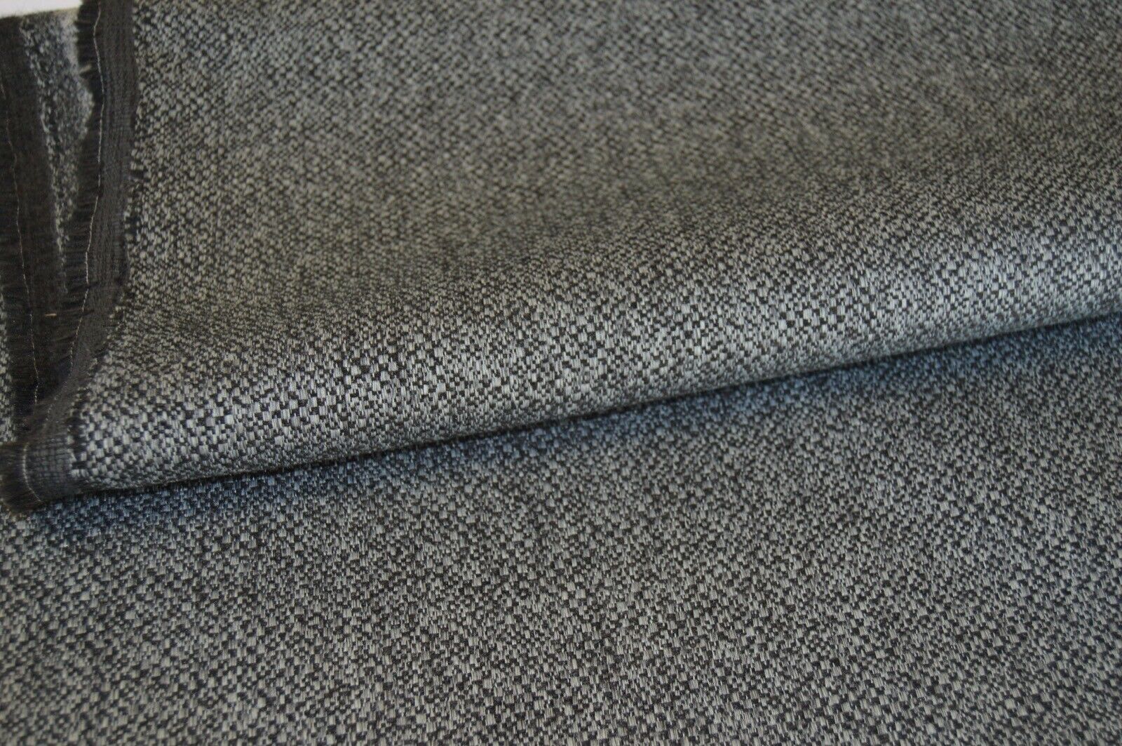 black grey upholstery fabric flat weave robust thick ideal sofa or