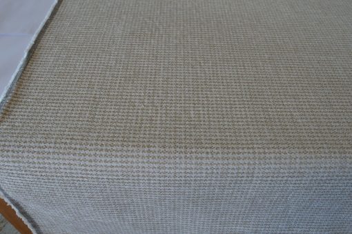 cream beige textured upholstery fabric textured chenille robust for sofa chair - Image 4