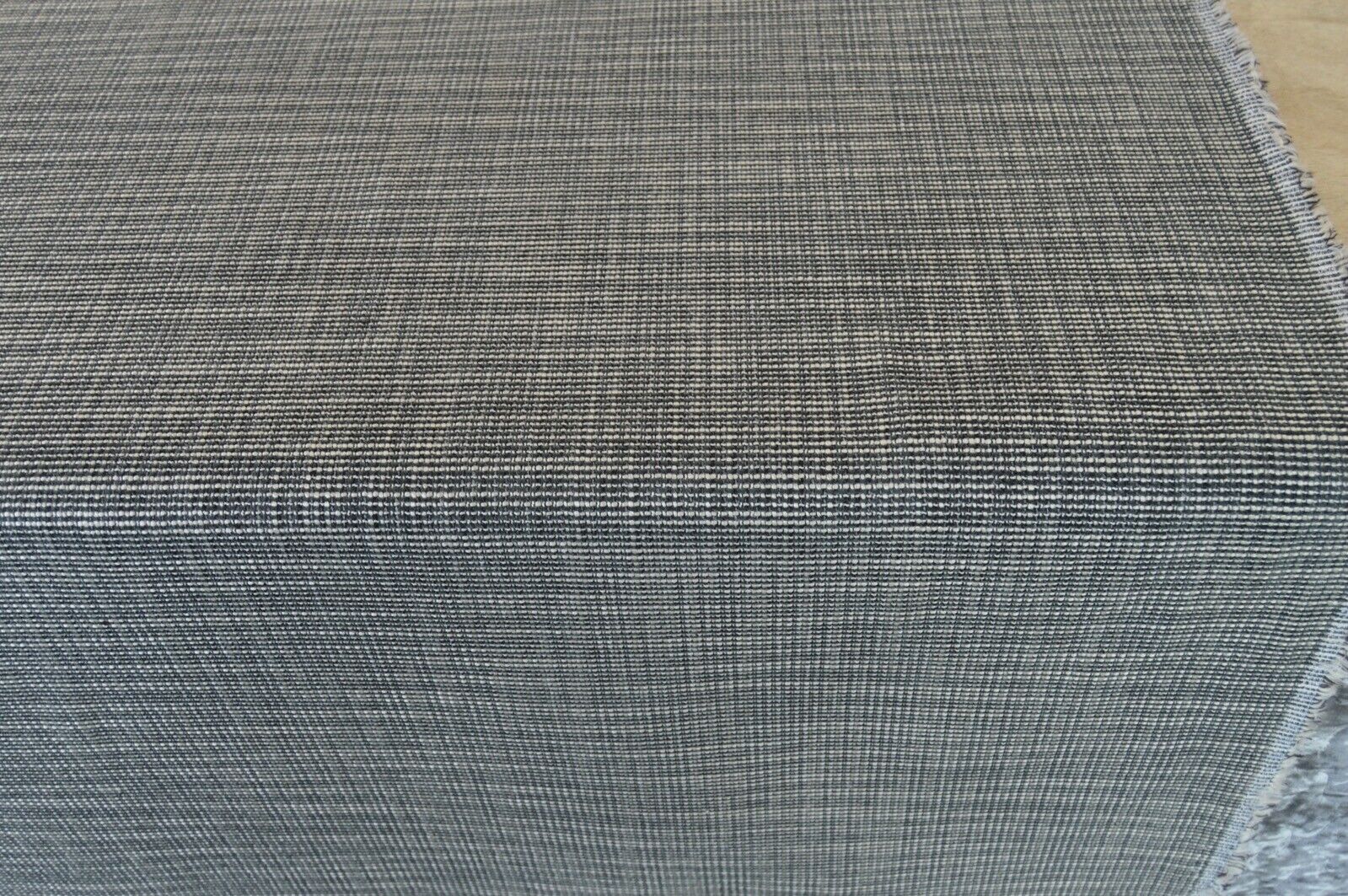 fabric upholstery charcoal beige textured weave material robust thick durable - Image 3