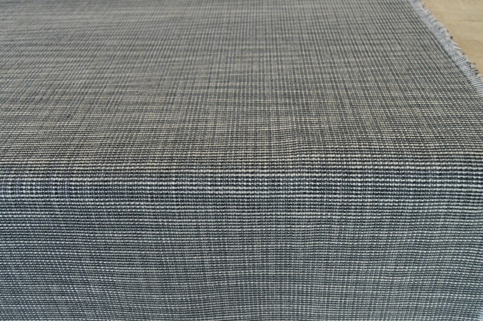 fabric upholstery charcoal beige textured weave material robust thick durable - Image 4