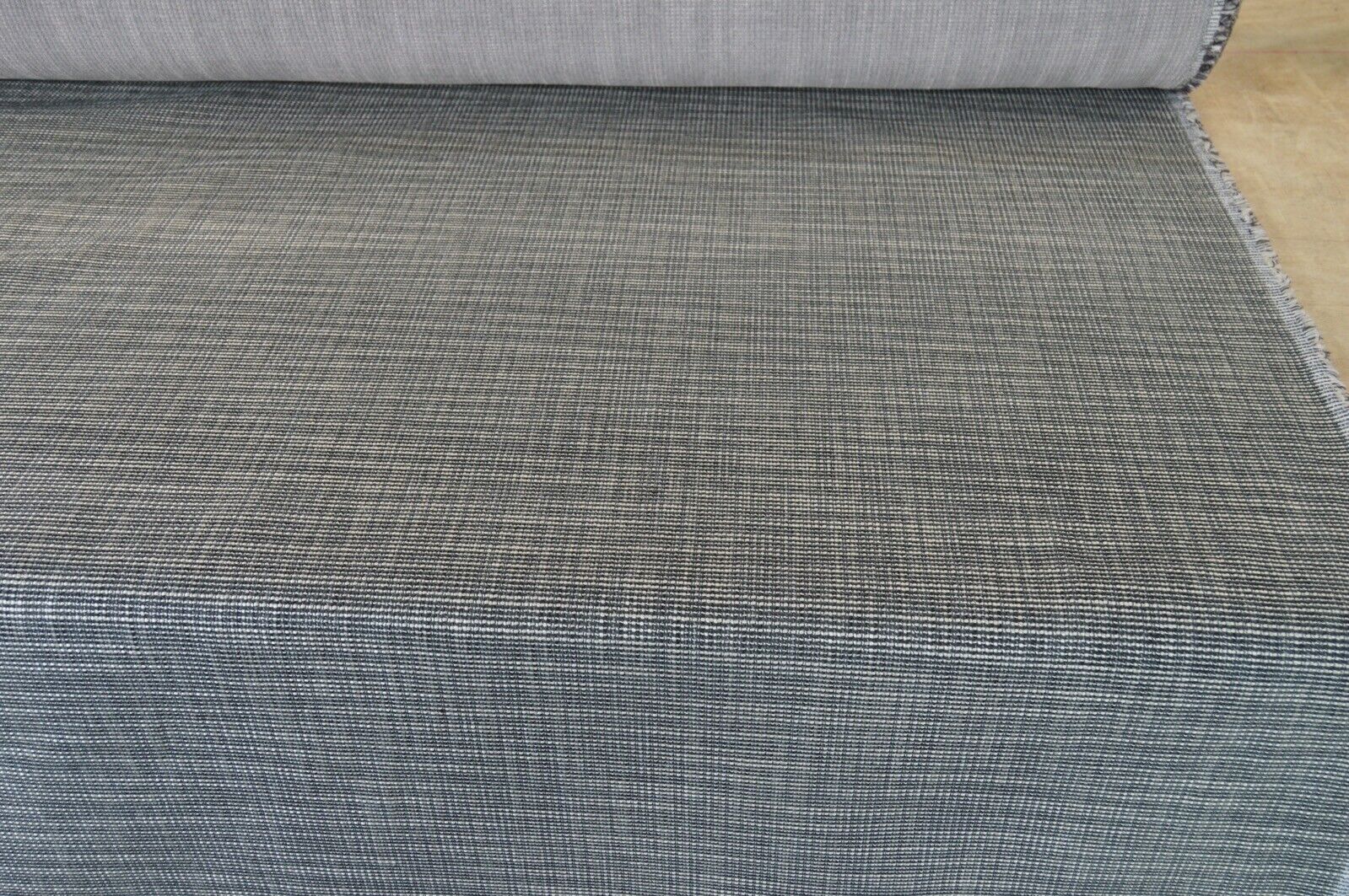 fabric upholstery charcoal beige textured weave material robust thick durable - Image 6