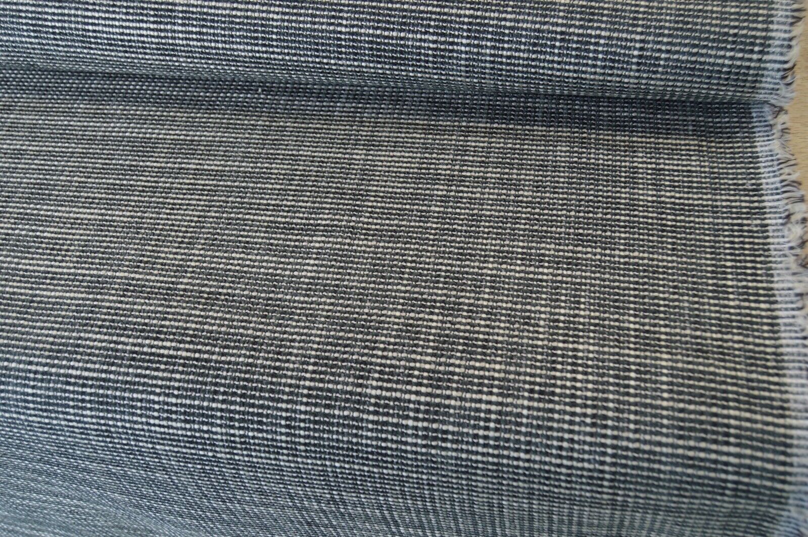 fabric upholstery charcoal beige textured weave material robust thick durable - Image 9