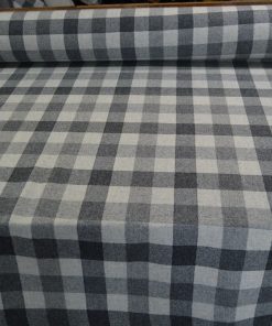 fabric wool upholstery Art of the loom Charcoal Rupert range check plaid