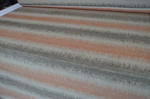 brown beige orange upholstery fabric thick textured stripe weave durable - Image 4
