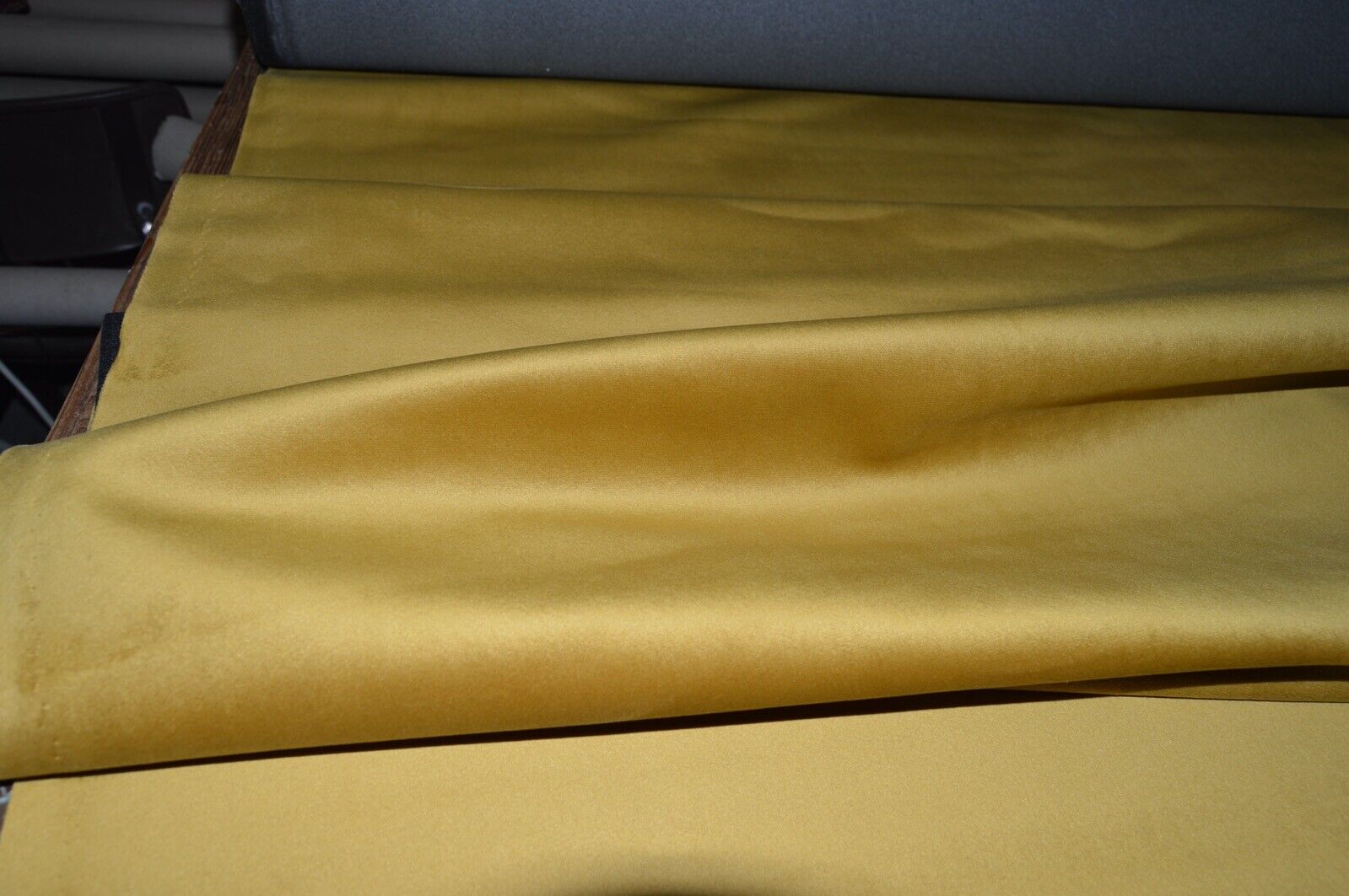 upholstery fabric mustard gold super soft feel velvet robust - Image 4