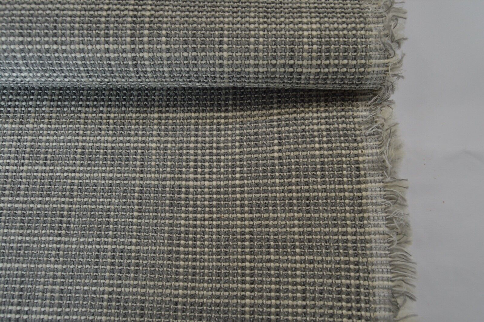 fabric upholstery grey silver cream textured weave material robust durable - Image 11