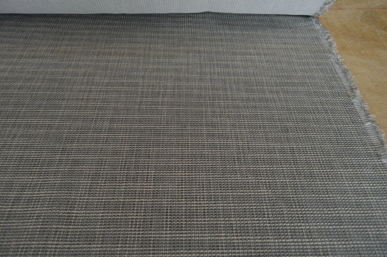 fabric upholstery grey silver cream textured weave material robust durable - Image 3