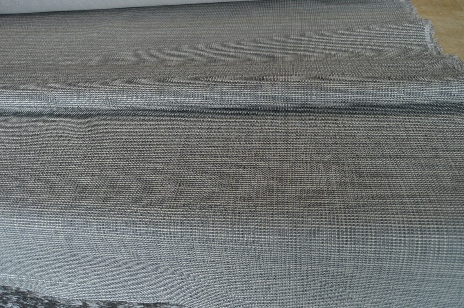 fabric upholstery grey silver cream textured weave material robust durable - Image 7