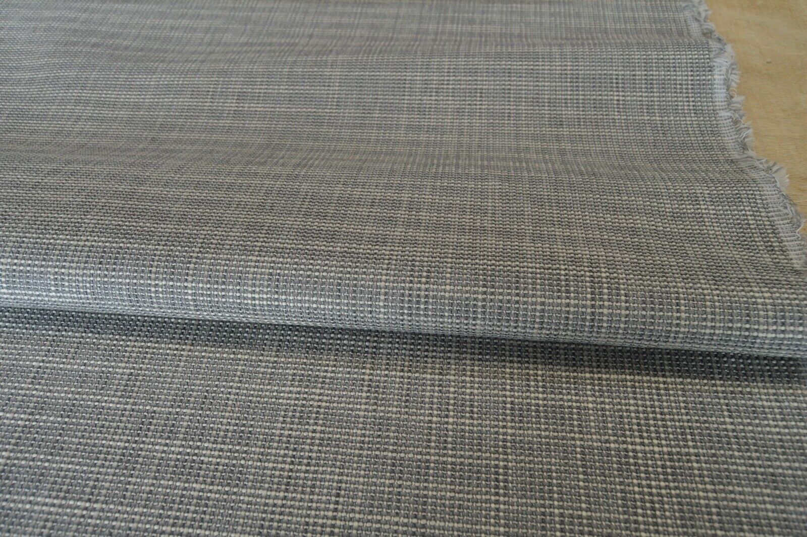 fabric upholstery grey silver cream textured weave material robust durable - Image 10