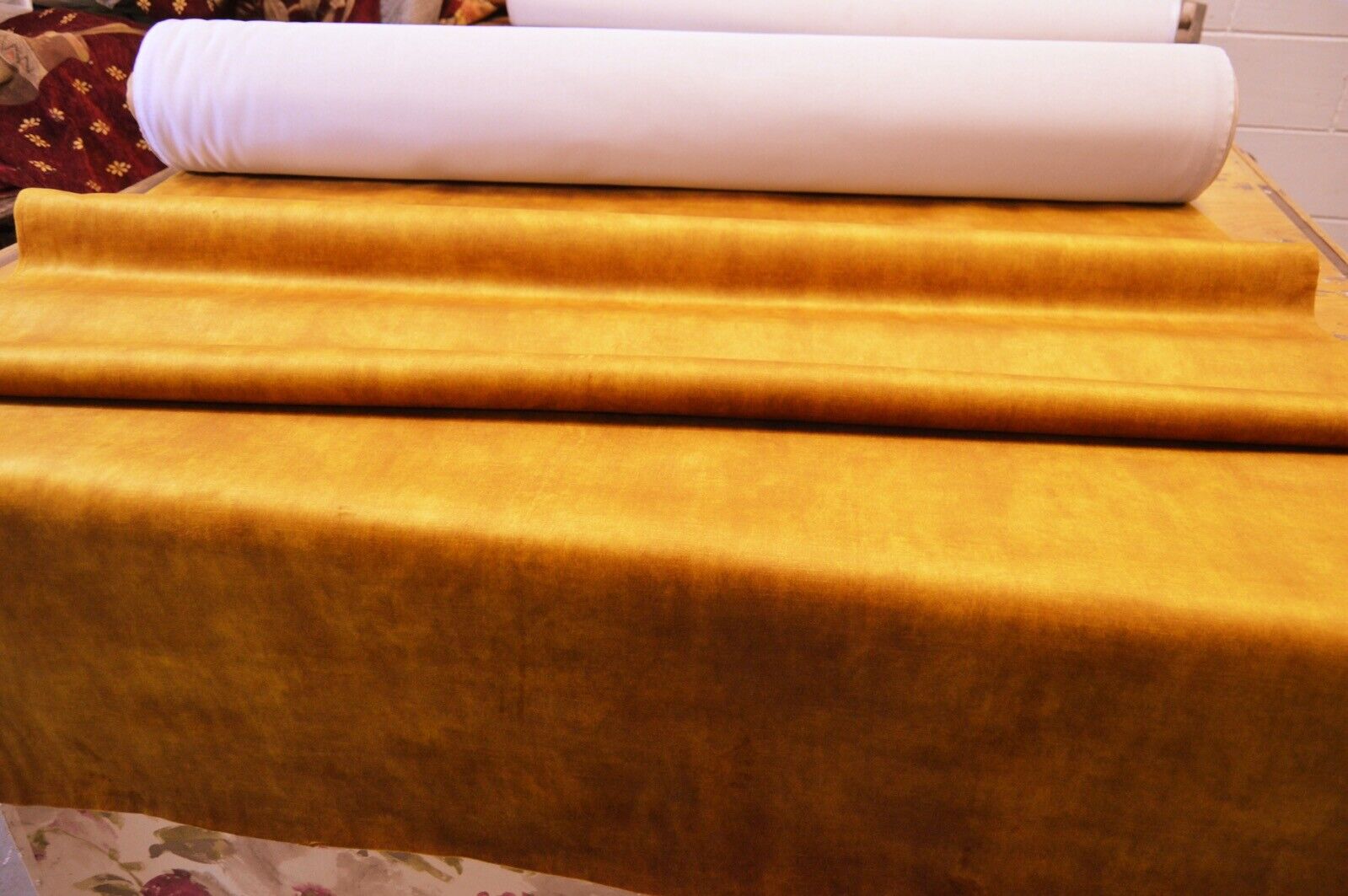 tumeric velvet upholstery fabric robust durable ideal for sofa fabric