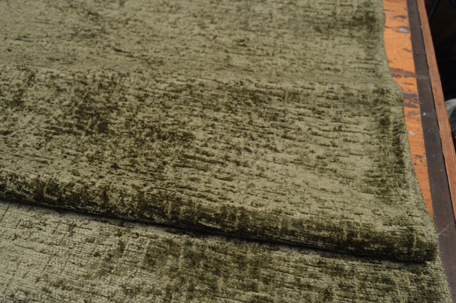 upholstery fabric artichoke green textured chenille robust durable - Image 3