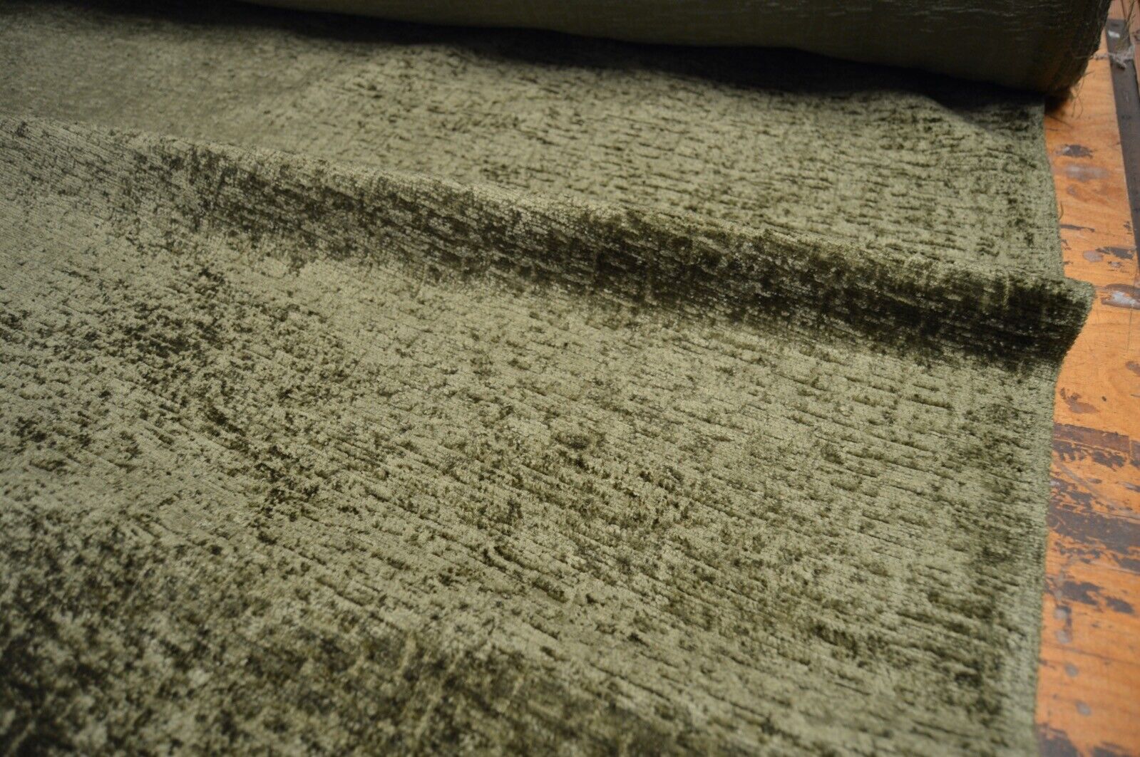 upholstery fabric artichoke green textured chenille robust durable - Image 4