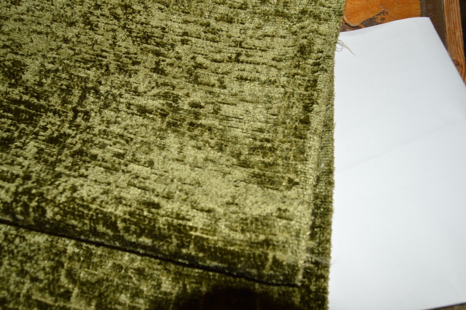 upholstery fabric artichoke green textured chenille robust durable - Image 6