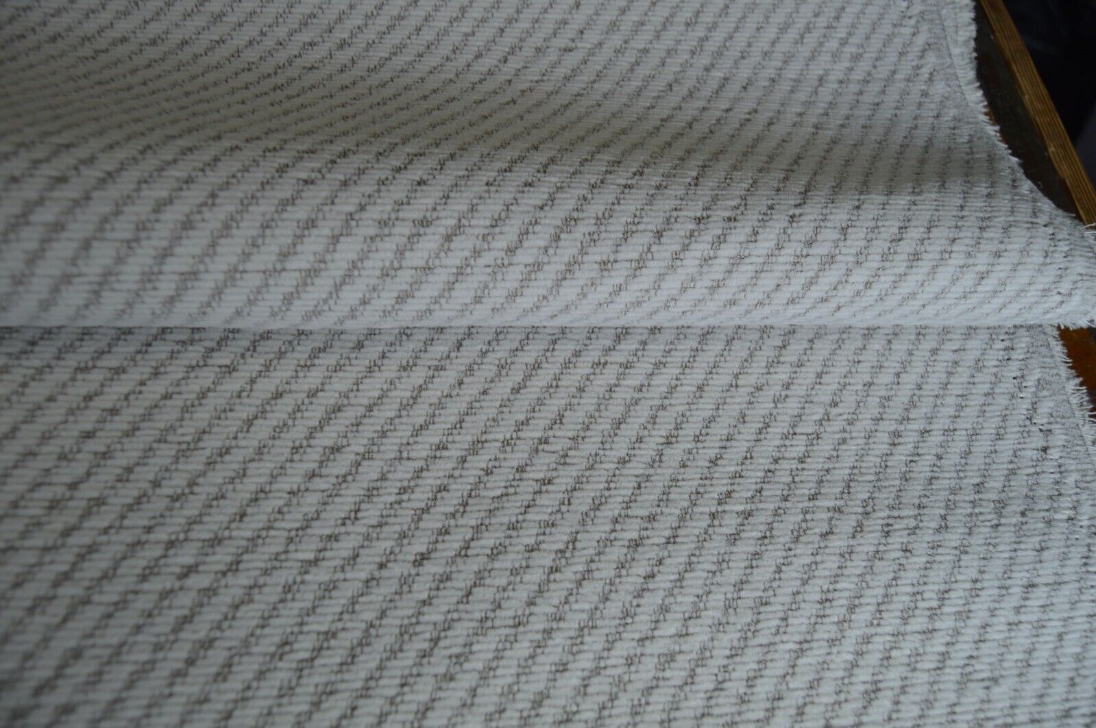 upholstery fabric cream beige fleck textured chenille robust durable - Image 3