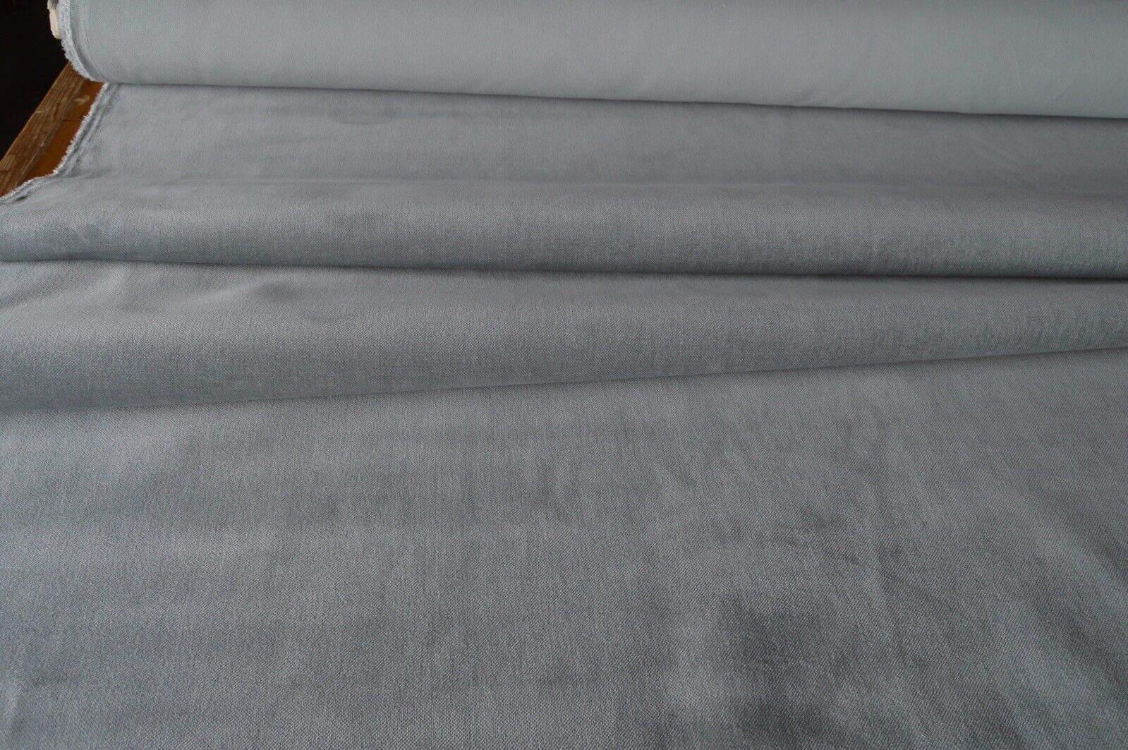 upholstery fabric pale silver super soft feel velvety chenille robust - Image 4