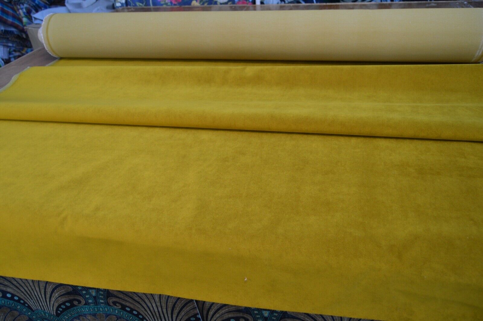 upholstery fabric rich gold velvet robust durable ideal for sofa upholstery - Image 5