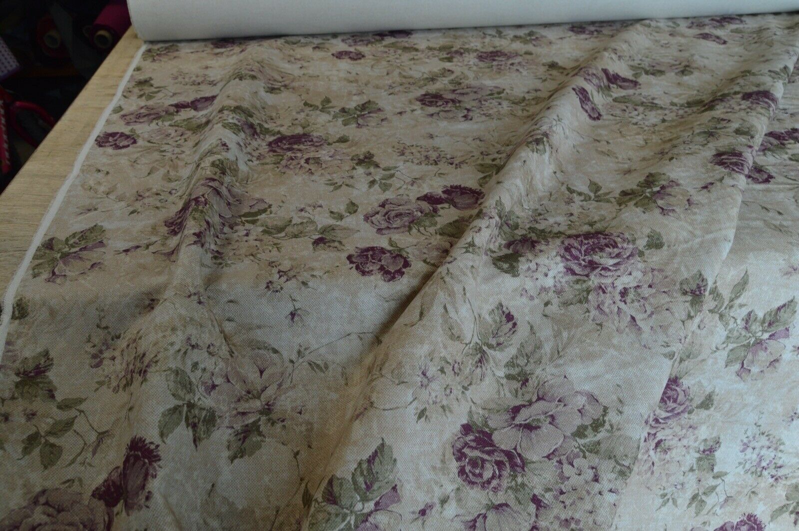 fabric upholstery desingner Art of the Loom Greendale violet linen cotton style - Image 12