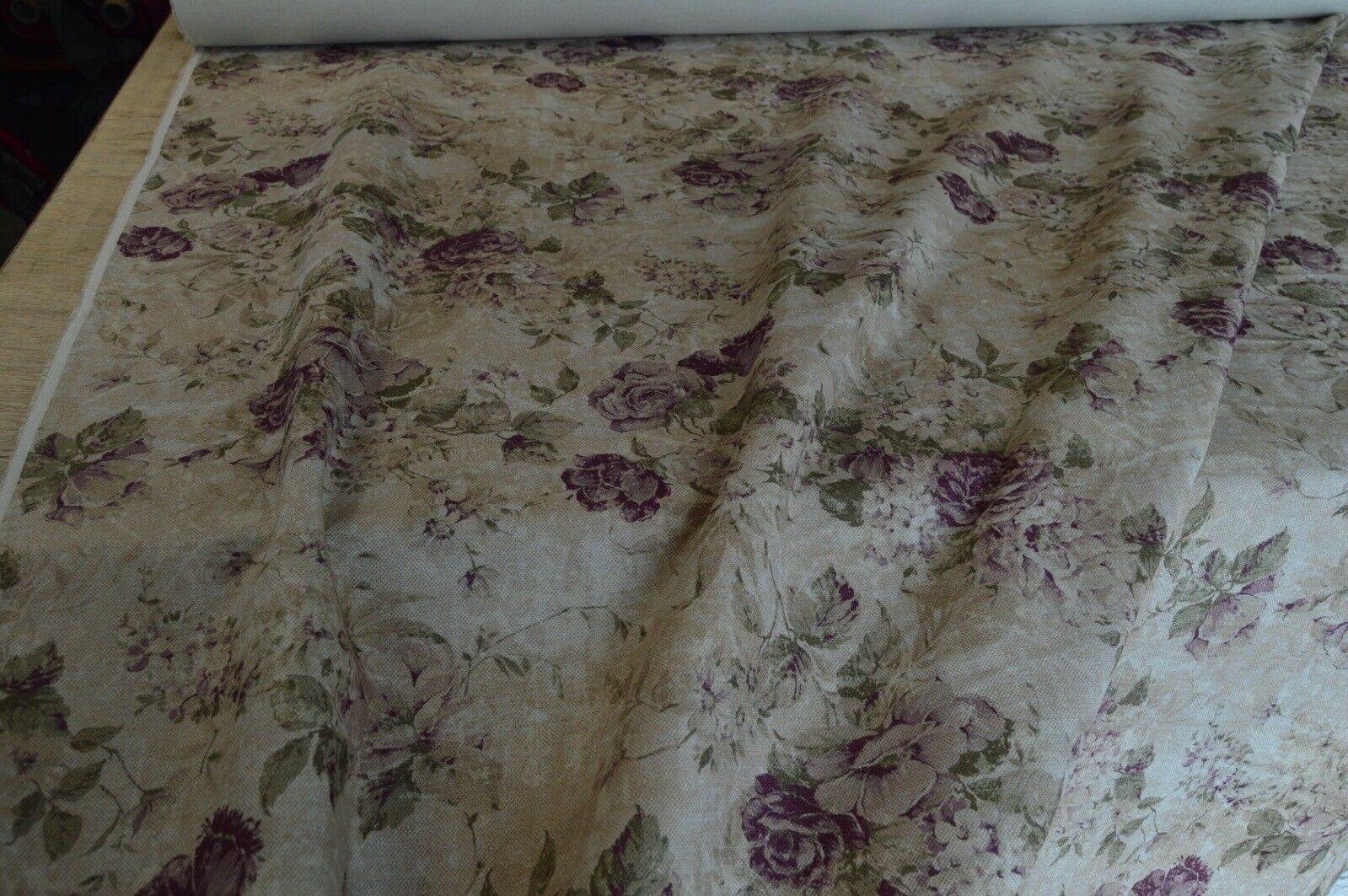 fabric upholstery desingner Art of the Loom Greendale violet linen cotton style - Image 10