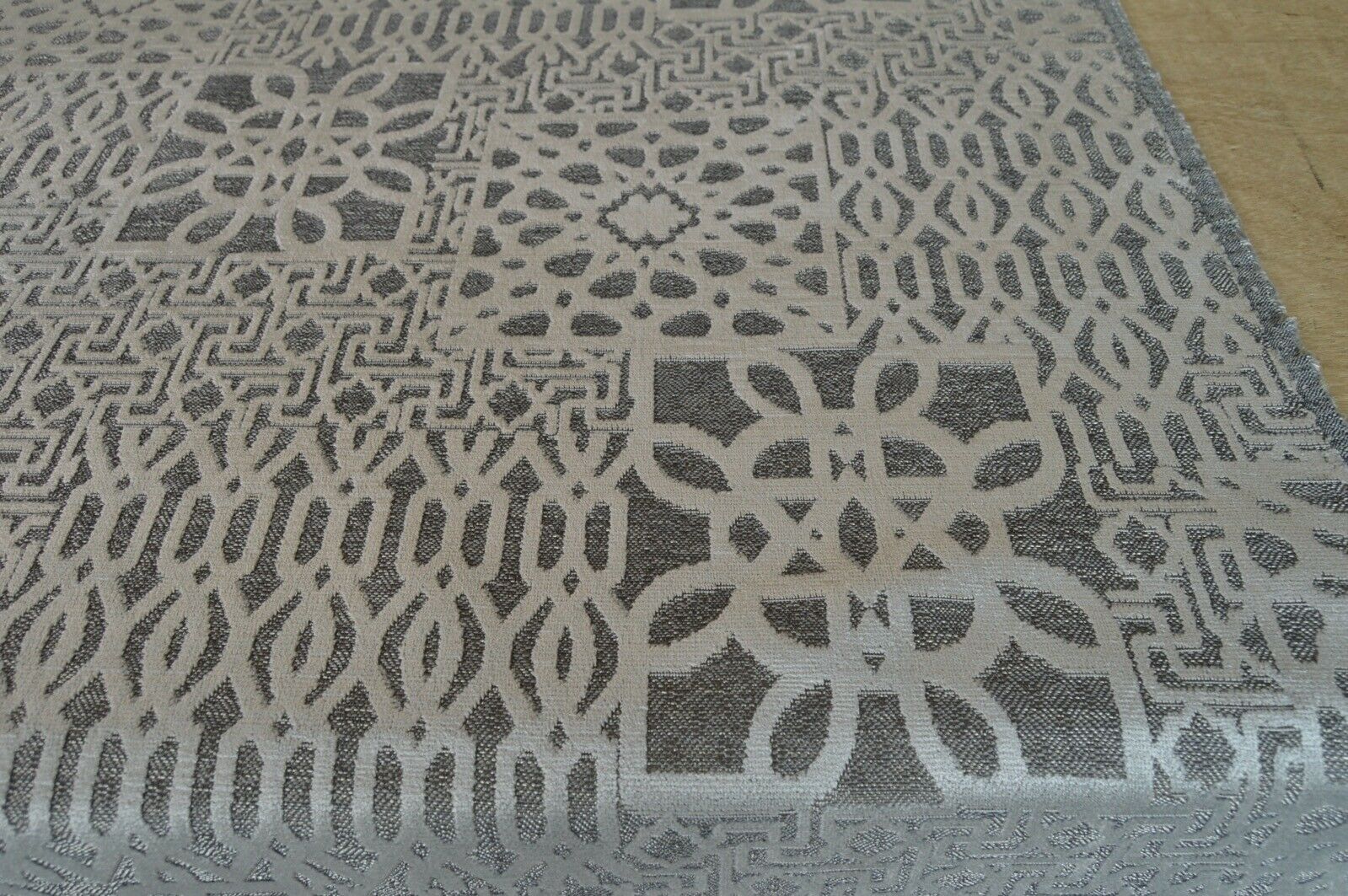 fabric upholstery silver geometric metallic back ground textured robust durable - Image 4