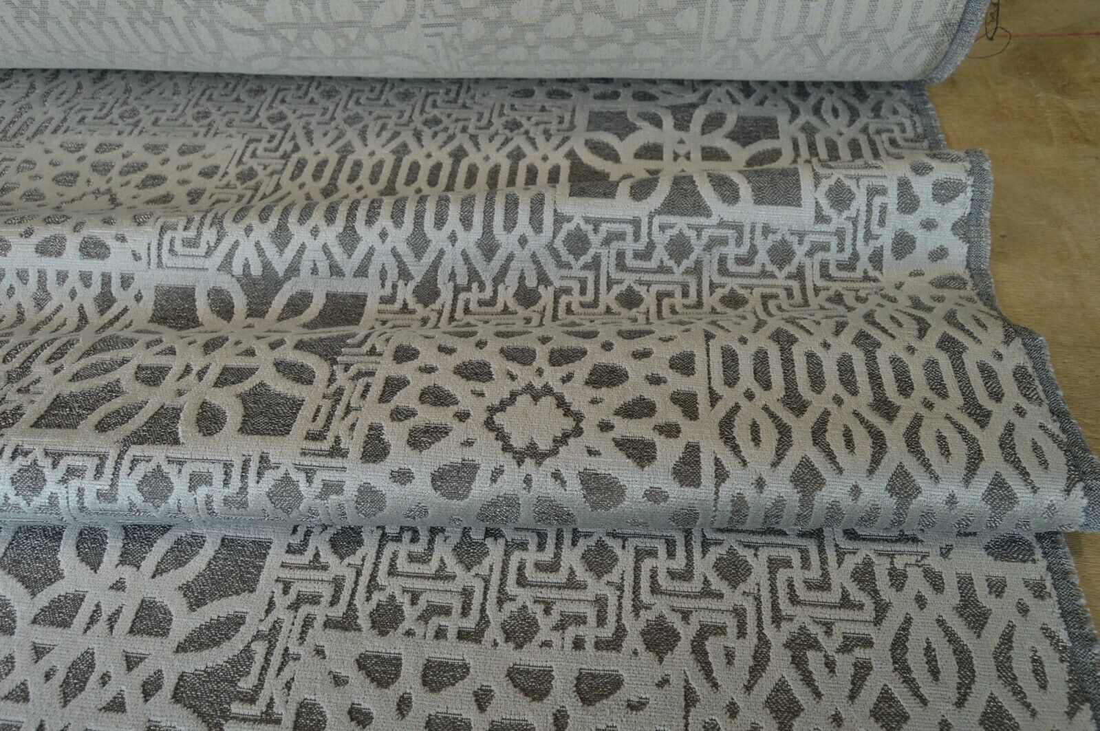 fabric upholstery silver geometric metallic back ground textured robust durable