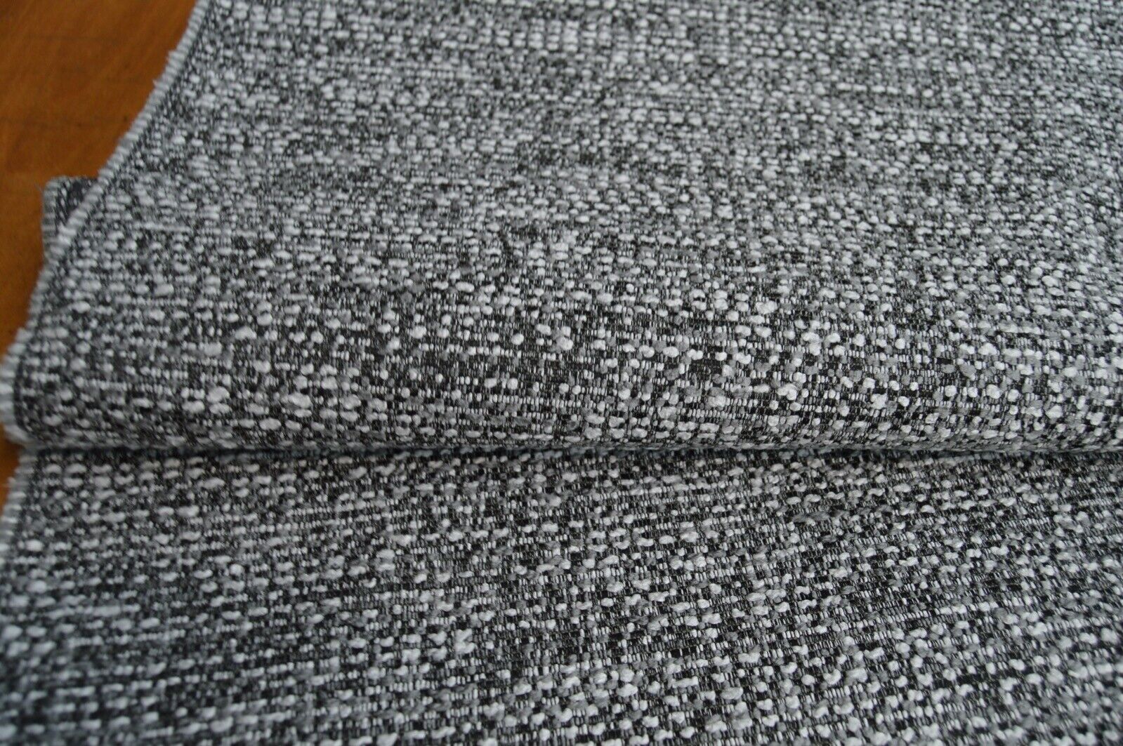 upholstery fabric charcoal grey cream textured weave robust durable - Image 6
