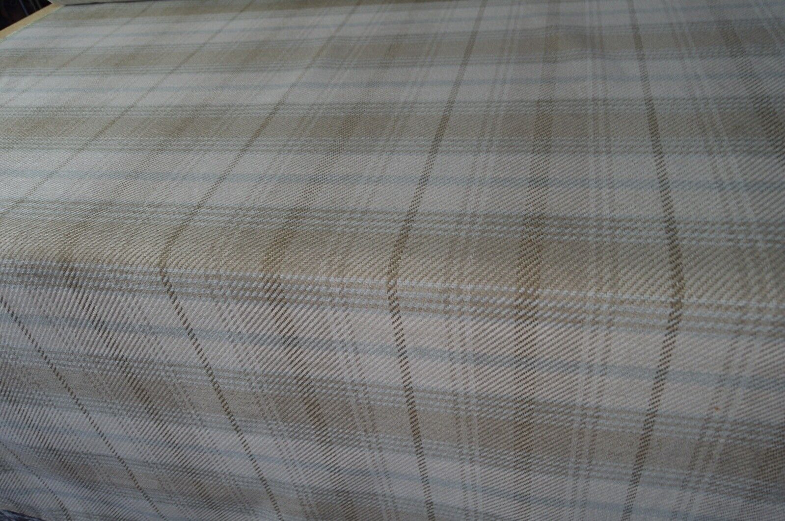 upholstery fabric cream camel checked twill style chenille robust - Image 5