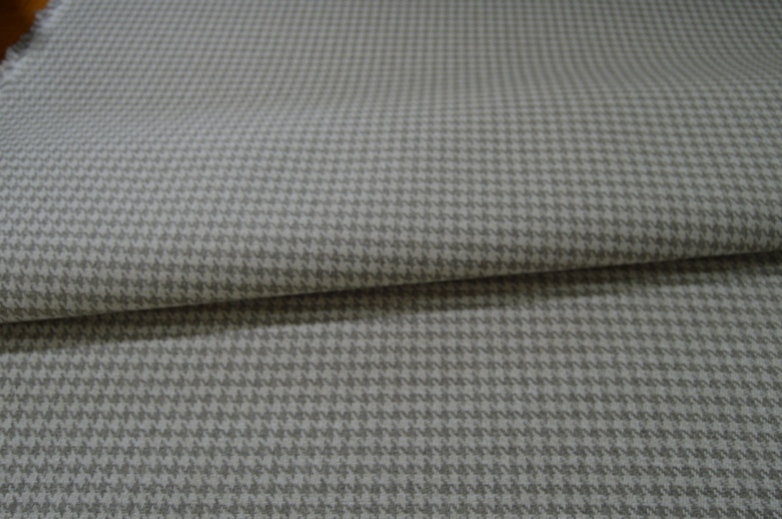 upholstery fabric grey cream houndstooth chenille weave robust durable - Image 5