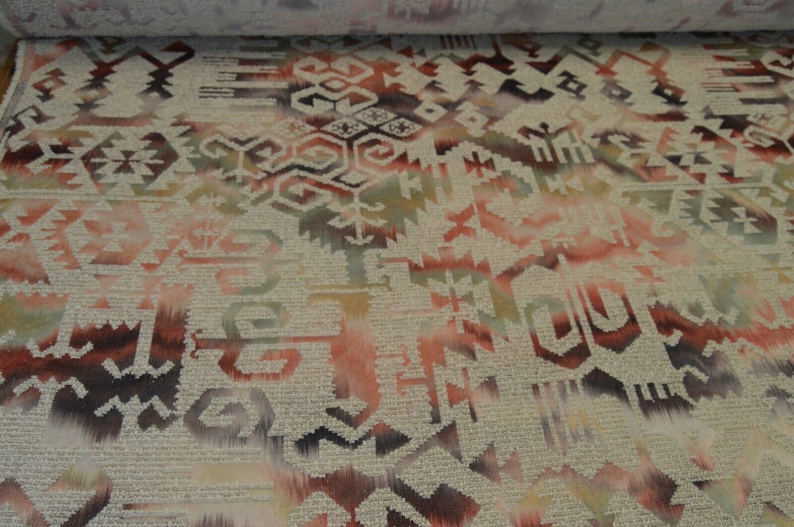 upholstery fabric multicoloured textured chenille / satin look background robust - Image 4