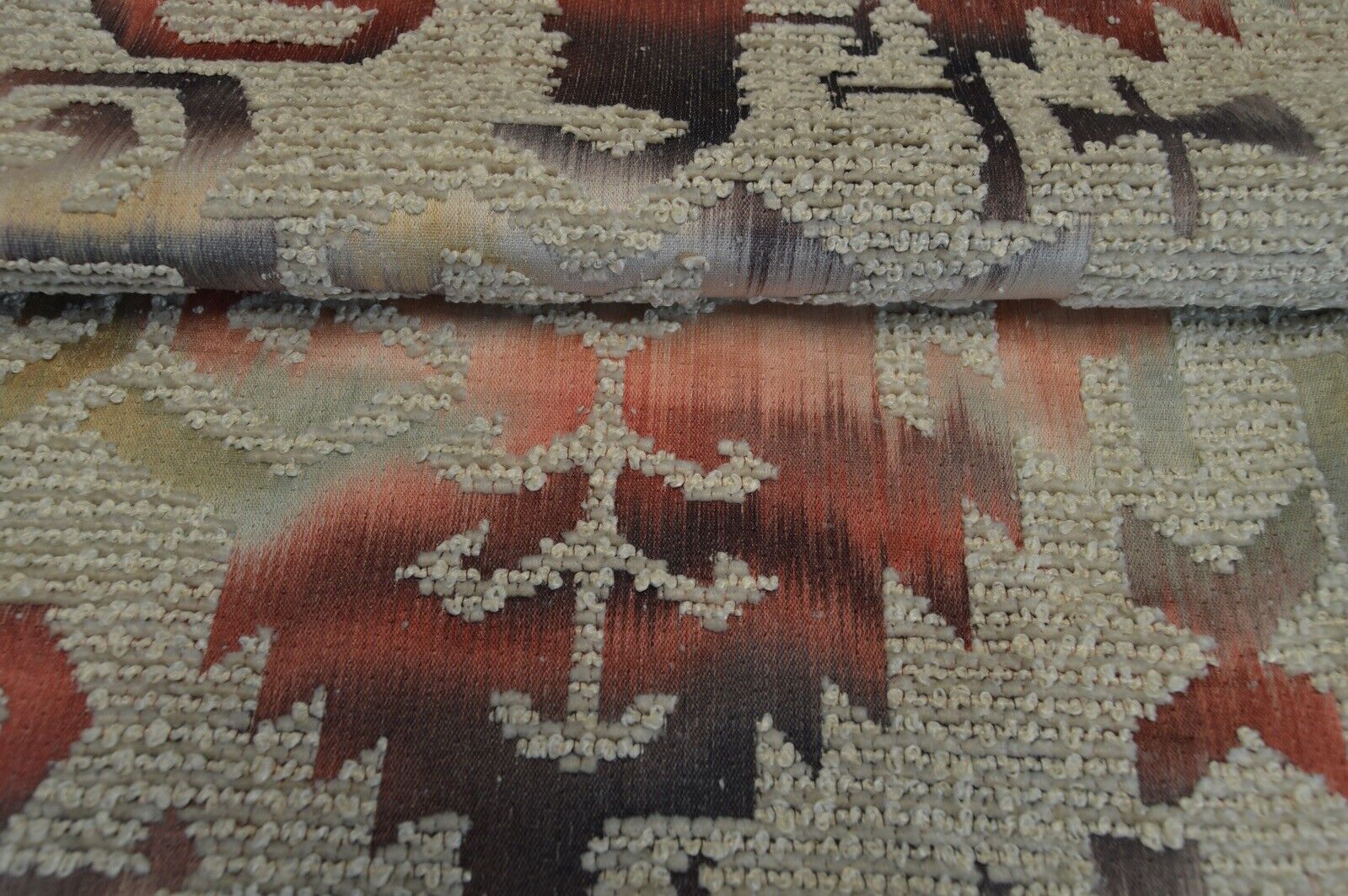 upholstery fabric multicoloured textured chenille / satin look background robust - Image 6