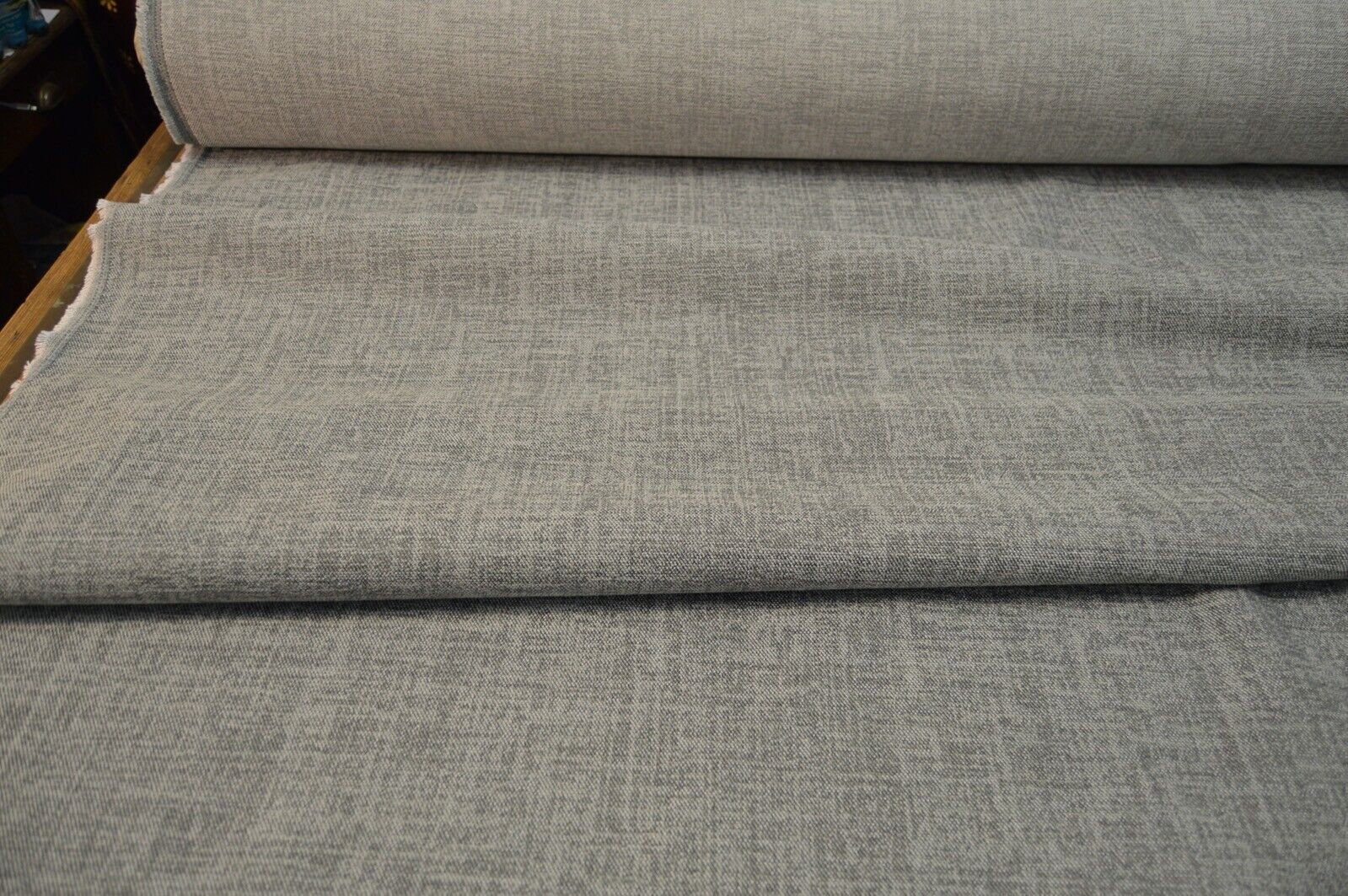 upholstery fabric siver and grey shades chenille weave robust durable
