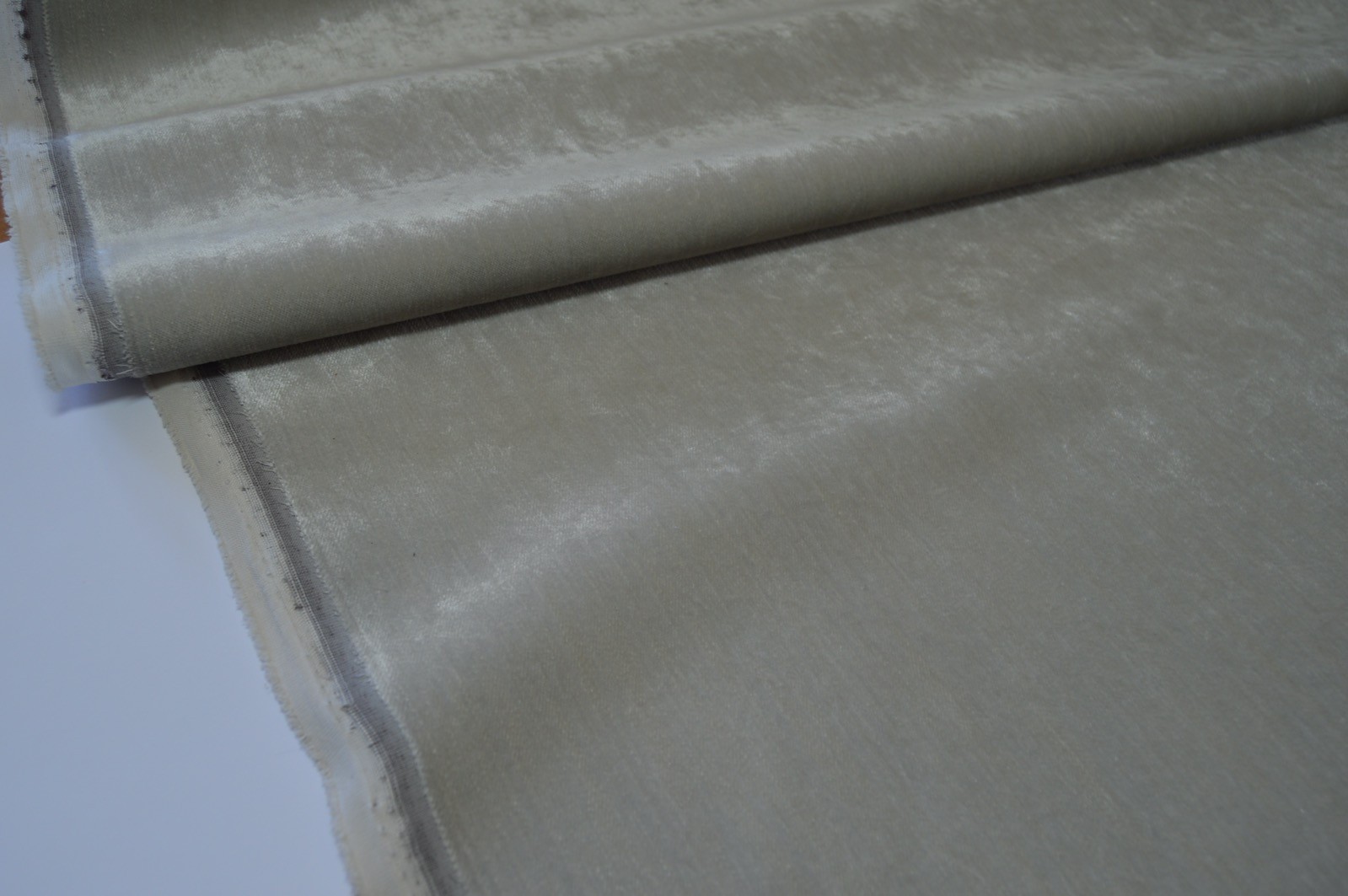 upholstery fabric velvet J Brown Modena cream crush glitz - Image 5