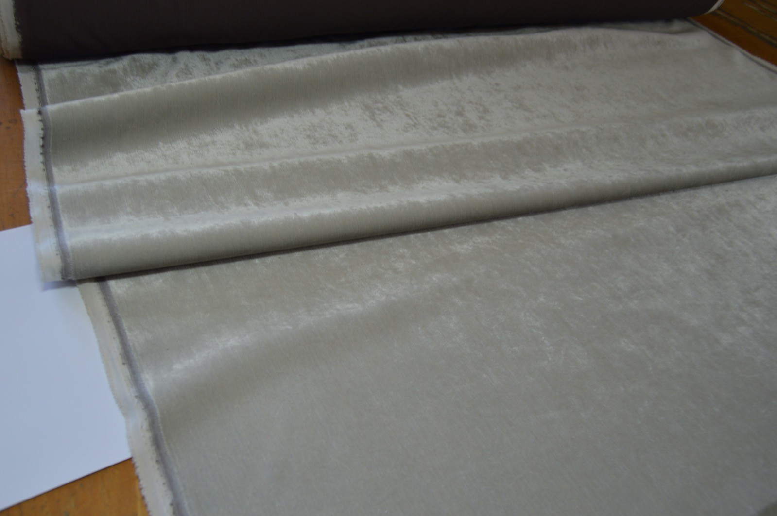 upholstery fabric velvet J Brown Modena cream crush glitz - Image 6