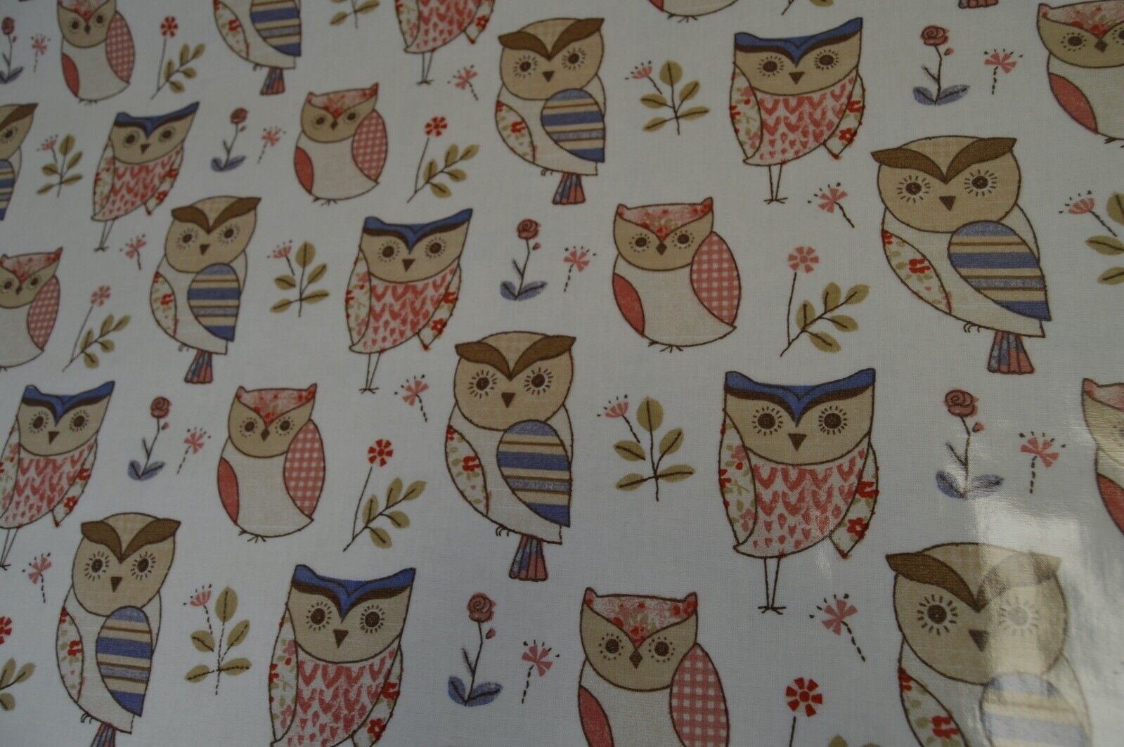 TABLECLOTH PVC WIPECLEAN FABRIC KITCHEN DINING BAR OWL - Image 4
